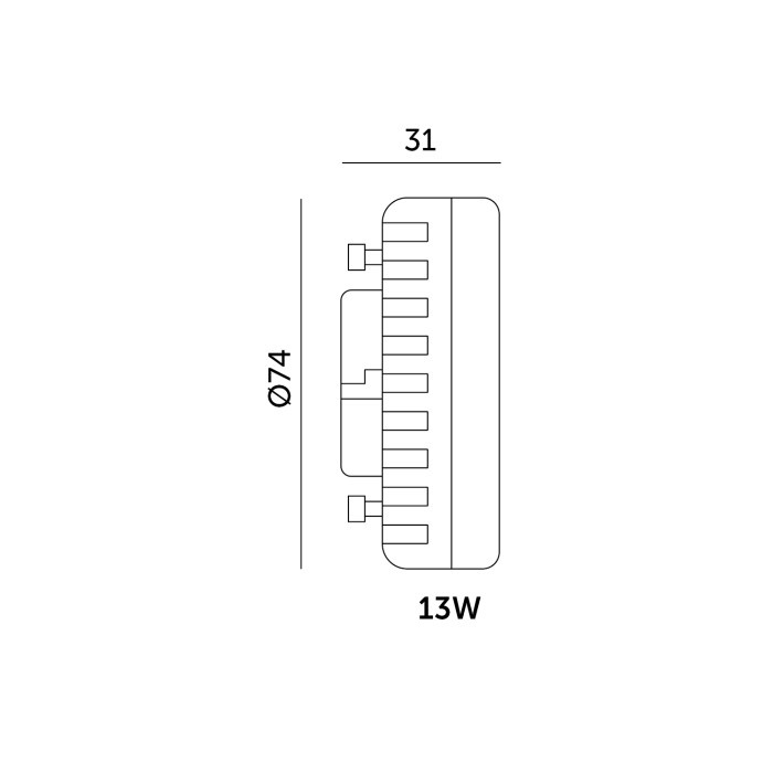 Bec LED GX53, 13W, 1265lm, lumina calda (3000 K), Kobi - imagine 4