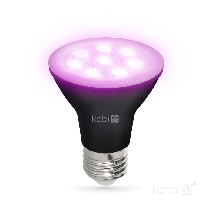 Bec LED pentru cresterea plantelor 7W PLANTY B, E27, lumina roz 1200K, negru, Kobi Design