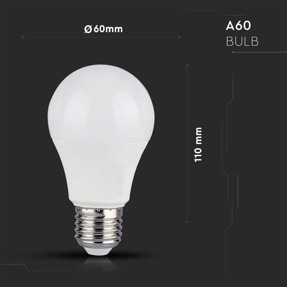 Bec Smart LED 8.5W(55W) V-TAC, E27, RGB+CCT, 2700-6500K, compatibil Alexa si Google, clasa energetica F - 1 | YEO