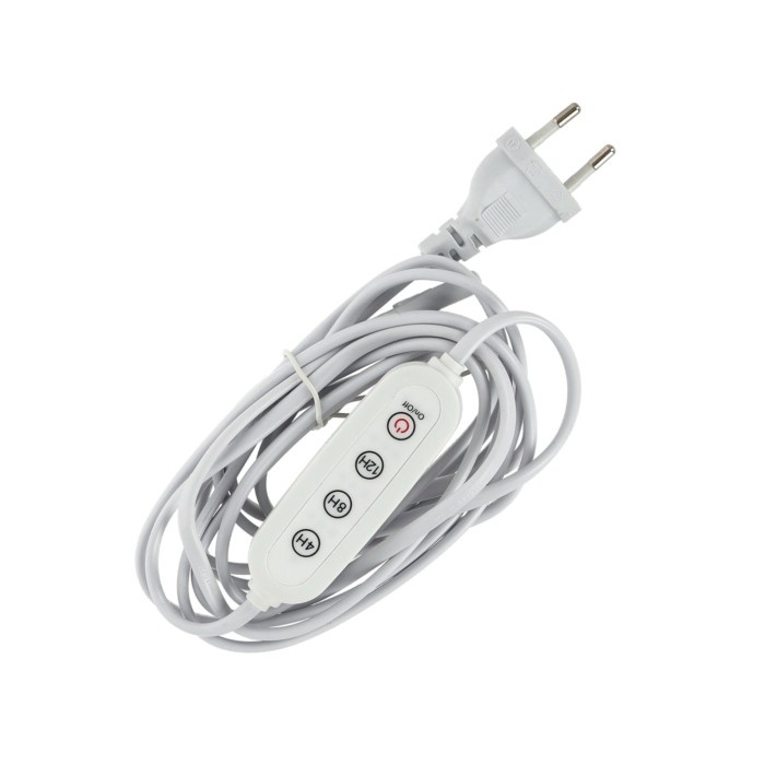Cablu alimentare cu controler Growly, 2 pini, 3m, alb, Kobi Design