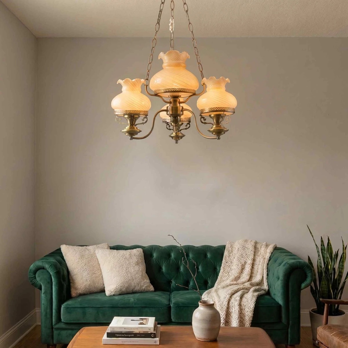 Candelabru Russet KL104004, 4xE27, bronz si crem, stil vintage, IP20 - imagine 9