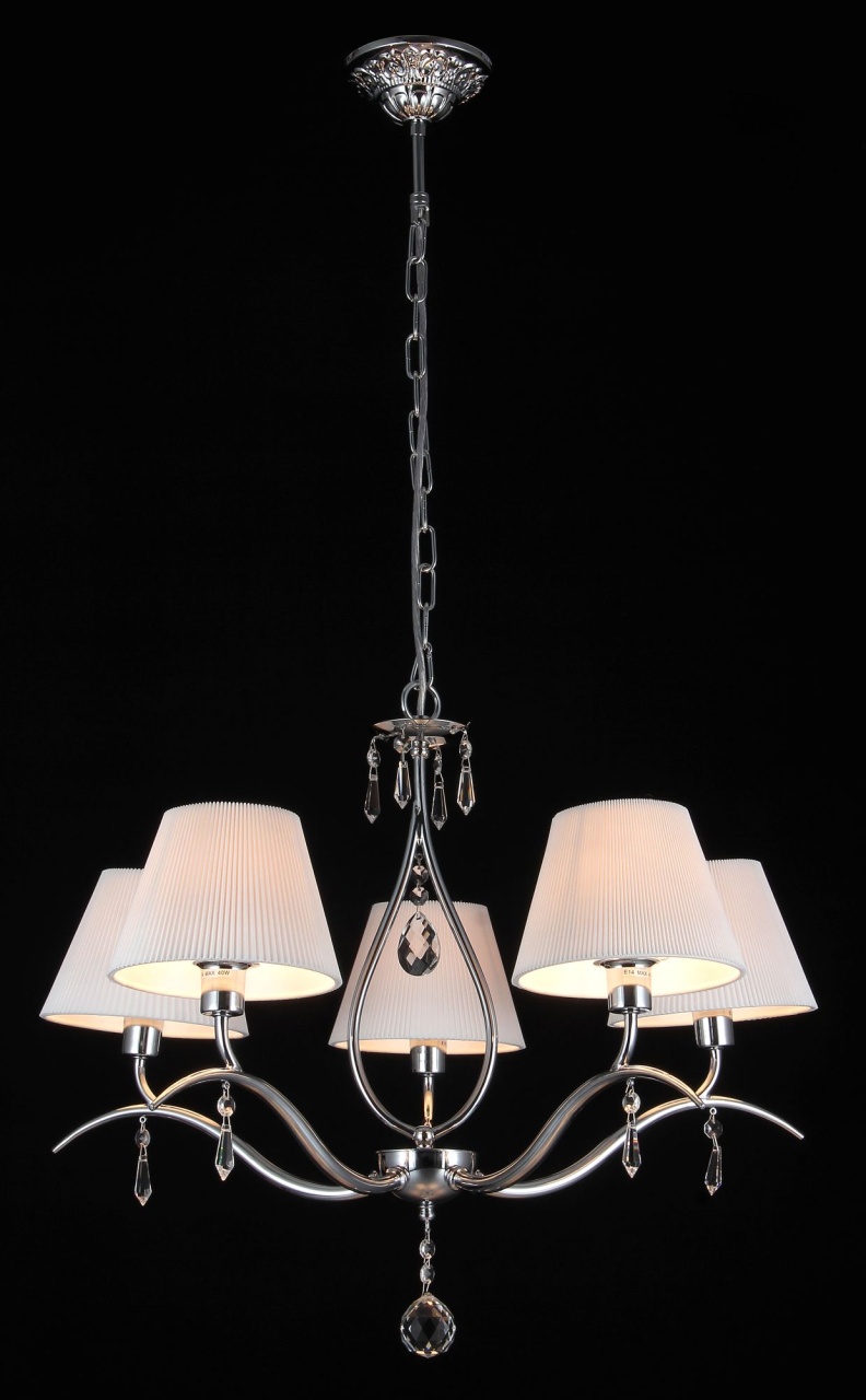 Candelabru Talia MOD334-PL-05-N, 5xE14, nichel+alb, IP20, Maytoni - 1 | YEO