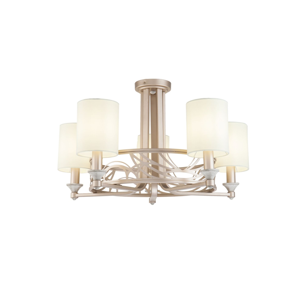 Candelabru Vittoria H004CL-05BG, 5xE14, crem+alb, IP20, Maytoni