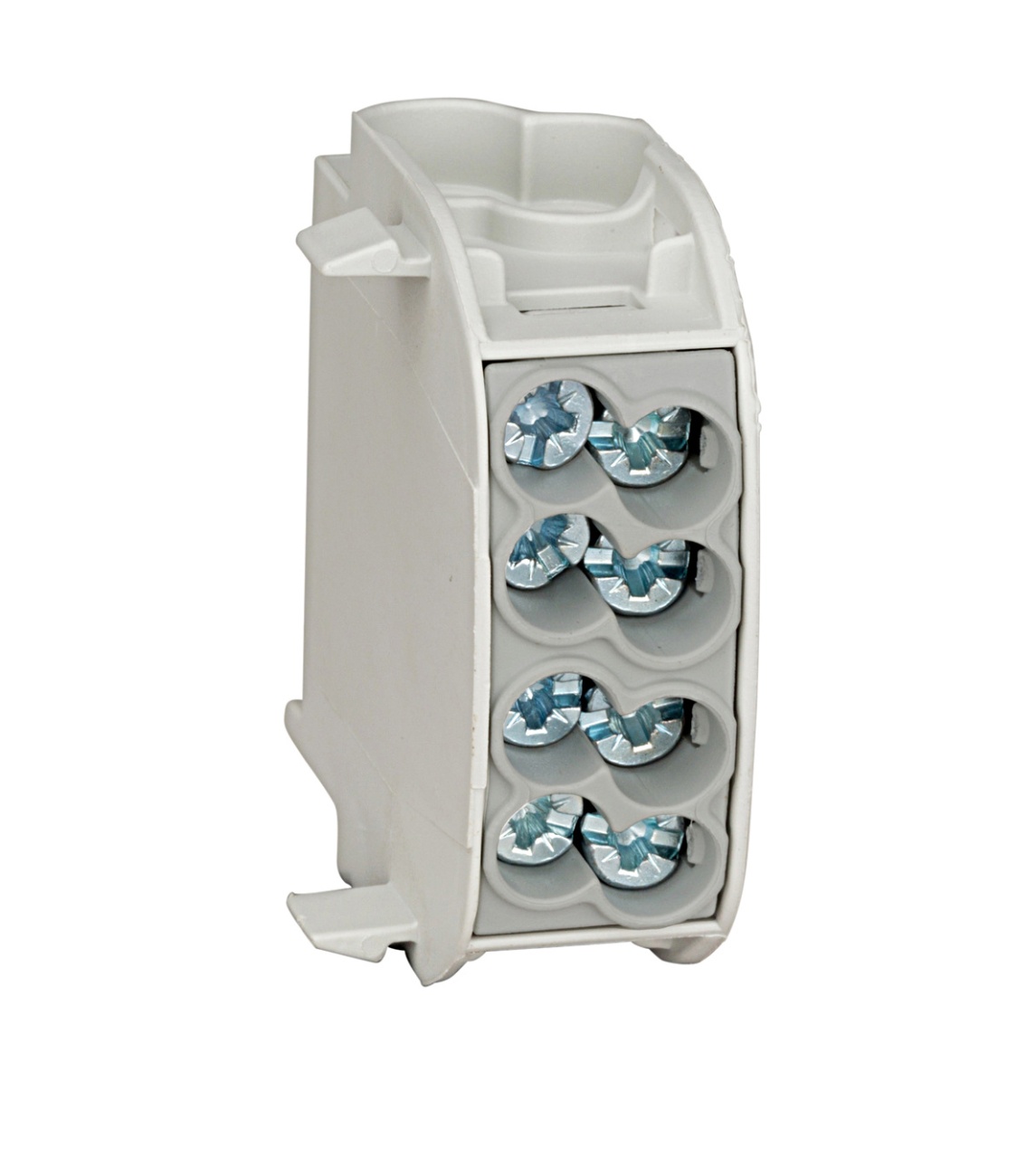 Clemă derivaţie, 25mmp, 1P, 4 pct conectare, gri