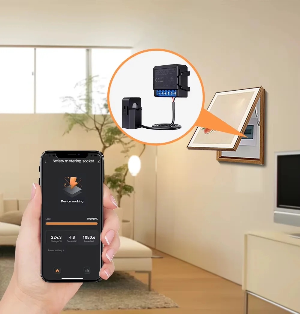 Contor Smart de Energie Avatto – WiFi + Zigbee, Tuya Smart, monitorizare consum, 32A - imagine 6