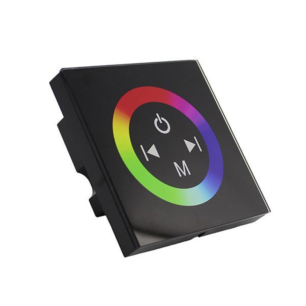 Controler banda led RGB, montaj in doza, 12A, 12-24V, negru, Optonica