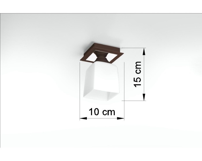 Corp de iluminat plafon IBIZA Wenge, design minimalist-clasic, 1 dulie E14
