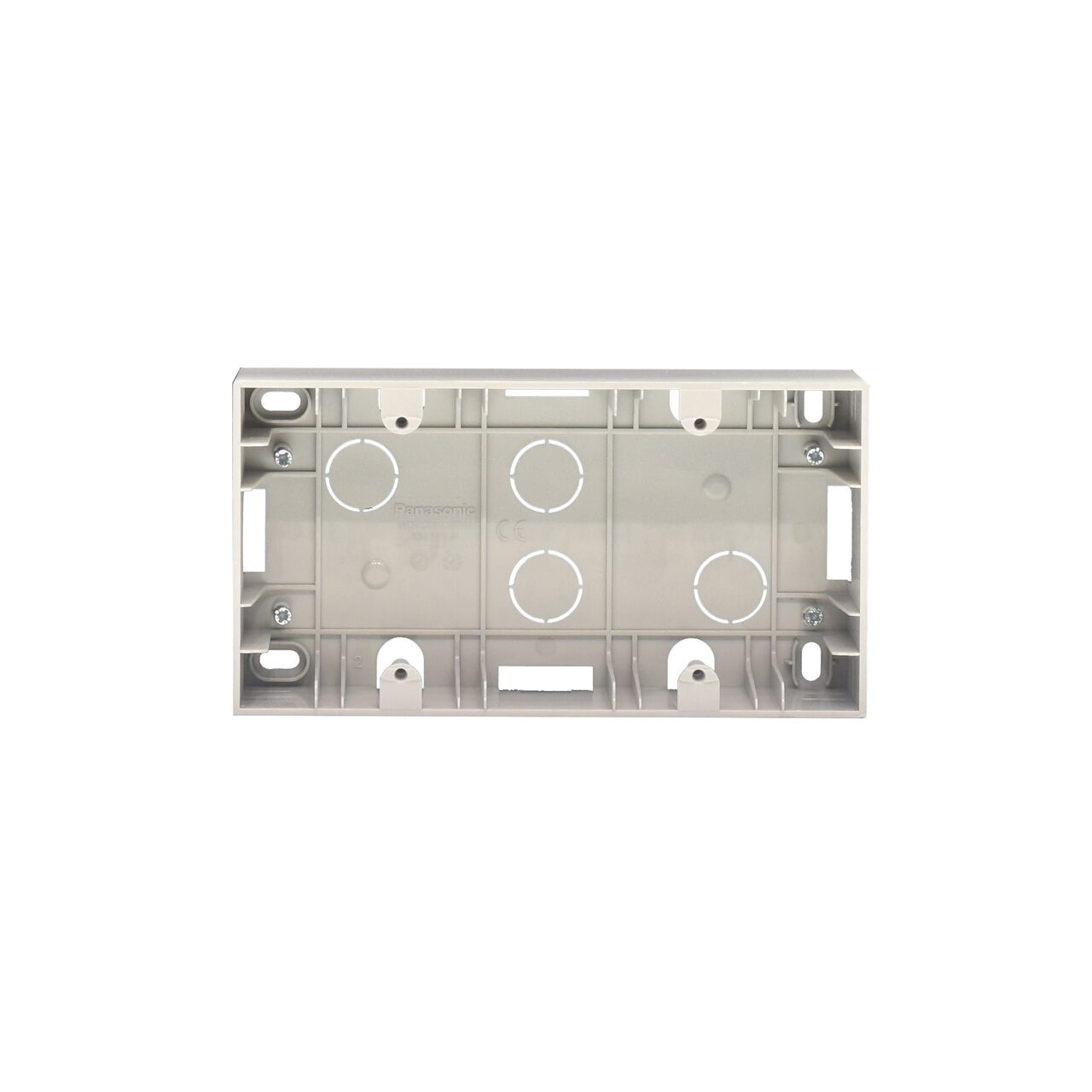 Doza dubla montaj aplicat, IP20, Argintiu, Panasonic Karre Plus 55