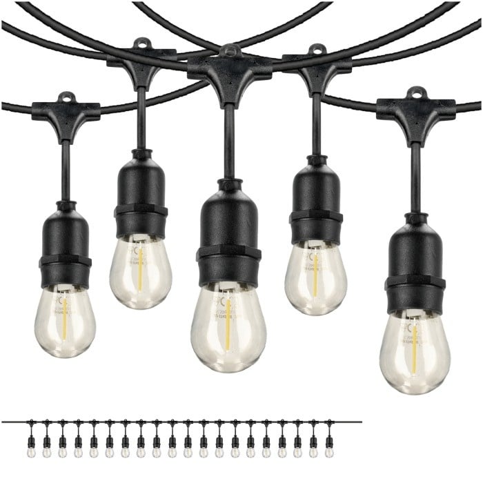 Ghirlanda luminoasa, 20x1W becuri incluse, 10 m, lumina calda(2700 K)