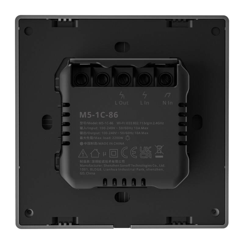 Întrerupător de Perete Smart WiFi Sonoff M5 1C (1 canal)