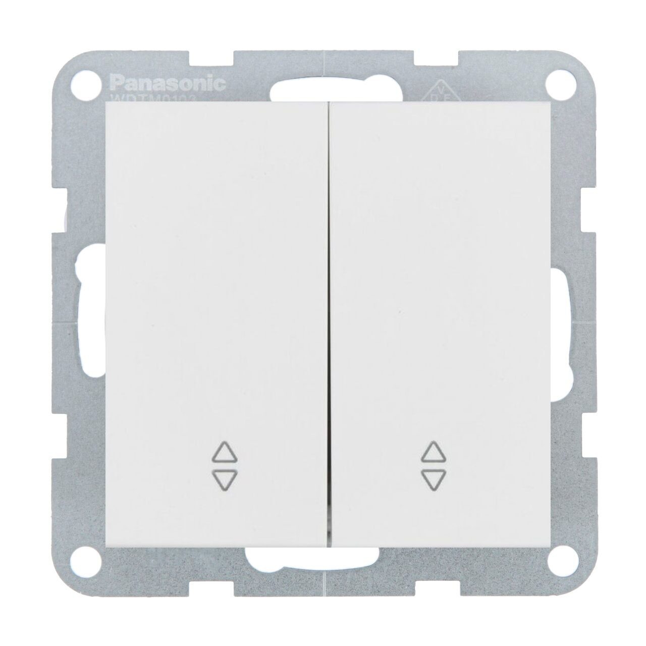 Intrerupator dublu cap scara 10A, IP20, Seashell, Panasonic Karre Plus 55 Soft Touch