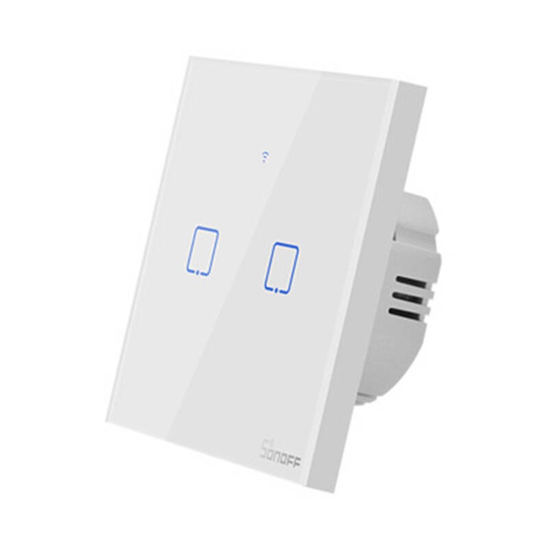 Întrerupător Smart WiFi + RF 433MHz Sonoff T1 EU TX (2 canale) - 2 | YEO