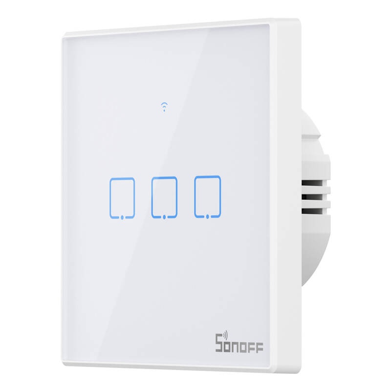 Întrerupător Smart WiFi + RF 433MHz Sonoff T2 EU TX (3 canale) - 1 | YEO