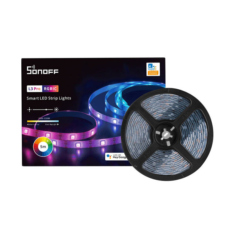 Kit Banda LED Smart RGB, 5m, Interior+Exterior, Compatibil Amazon Alexa+Google Assistant, Controller+Alimentare