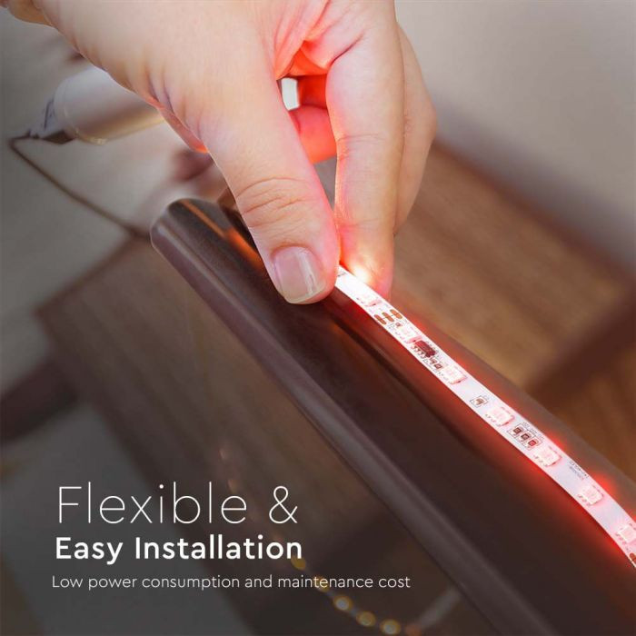 Kit Banda LED SMD 5050, RGB, 5m, Interior, 60 LEDuri/m, Controller+Alimentare - imagine 6