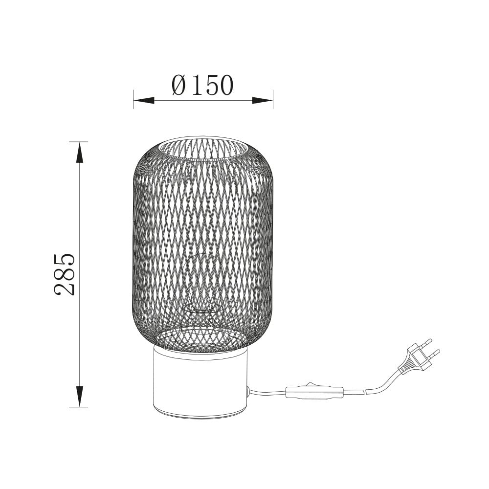 Lampa de birou BR-BV03-00016, cu intrerupator, 1xE27, neagra, IP20, Braytron