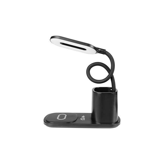 Lampa de birou LED Nina,3W, temperatura de culoare ajustabila, incarcare wireless, negru, plastic, Masterled - 2 | YEO