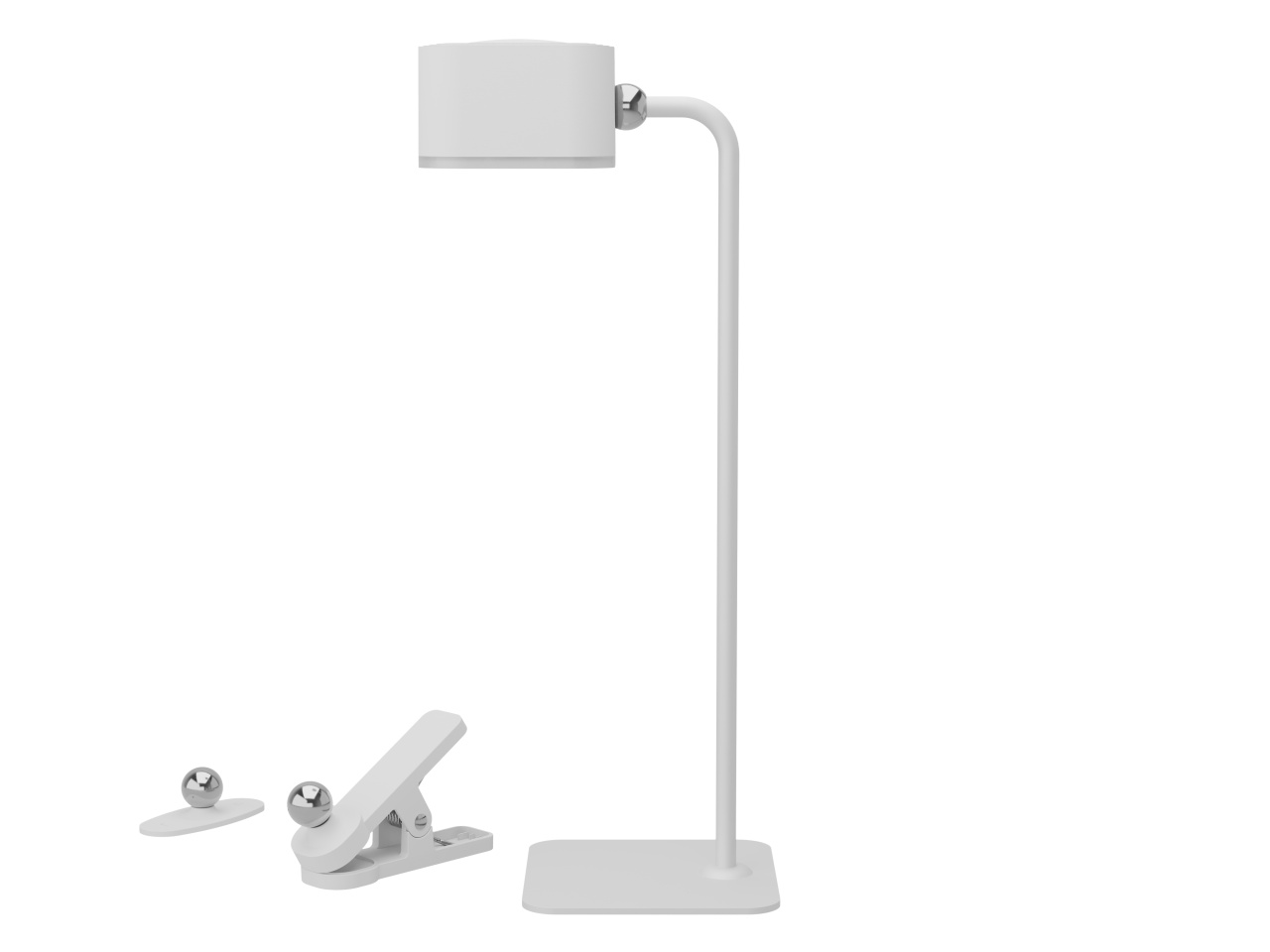 Lampa de birou LED Optonica, 3W, lumina calda/neutra/rece (3000-6000 K), alba, USB, dimabila