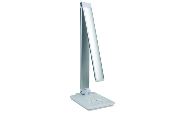 Lampa de birou LED Optonica, 8W, lumina calda/neutra/rece (3000-6000 K), alba, USB, reincarcabila, dimabila