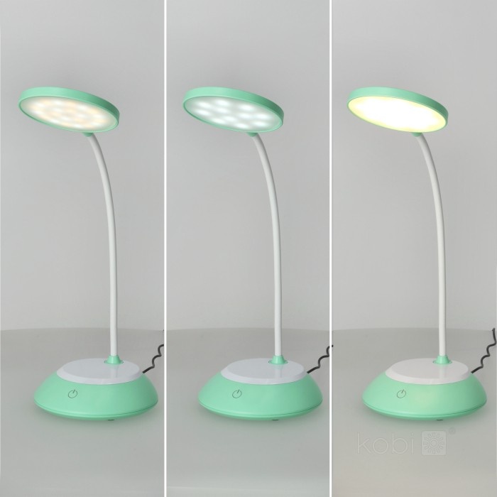 Lampa de birou LED Visua, 5W, temperatura de culoare ajustabila, plastic, verde menta, Kobi - 1 | YEO