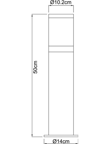 Lampa de exterior otel inoxidabil sticla, 1 bec, dulie E27, Globo 32015