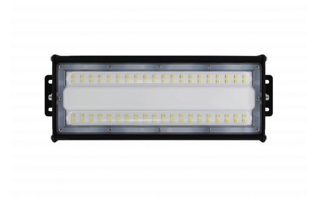 Lampa industriala liniara LED Optonica, 50W, 6000K, IP65, IK08, aluminiu, neagra