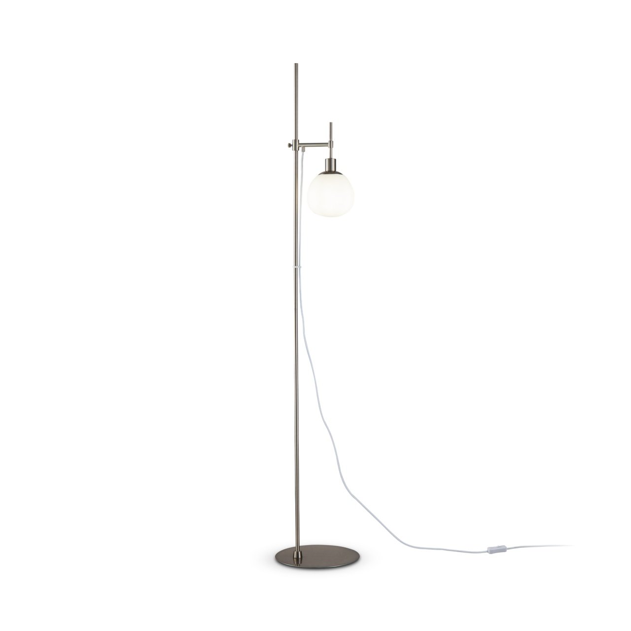 Lampadar Erich MOD221-FL-01-N, cu intrerupator, 1xE14, alb+nichel, IP20, Maytoni - 1 | YEO