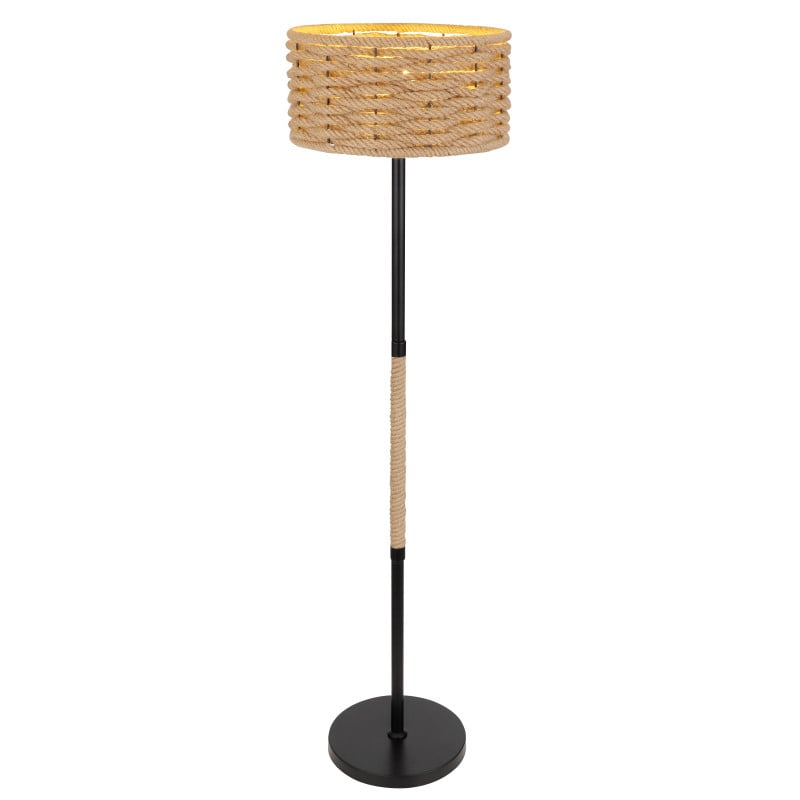 Lampadar Halia 15679S, cu intrerupator, 1xE27, negru mat+maro, IP20, Globo - 2 | YEO