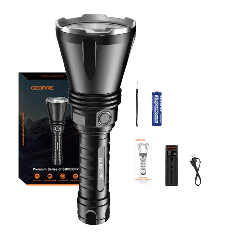 Lanterna LED Superfire Godfire TF01, 1371lm, 1000m, 20W, 4800mAh, USB-C