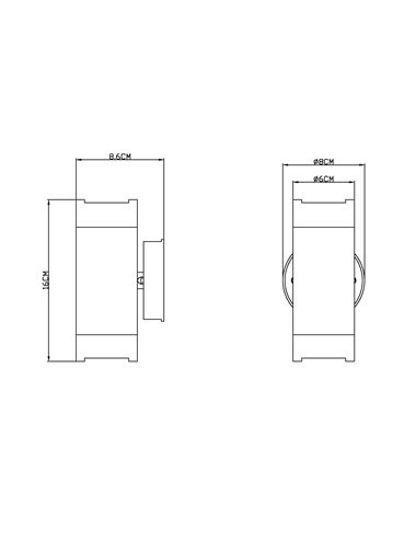 [Lichidare stoc]Aplica de exterior otel inoxidabil si plastic, alba, 2 becuri, dulie GU10, Globo 32004-2