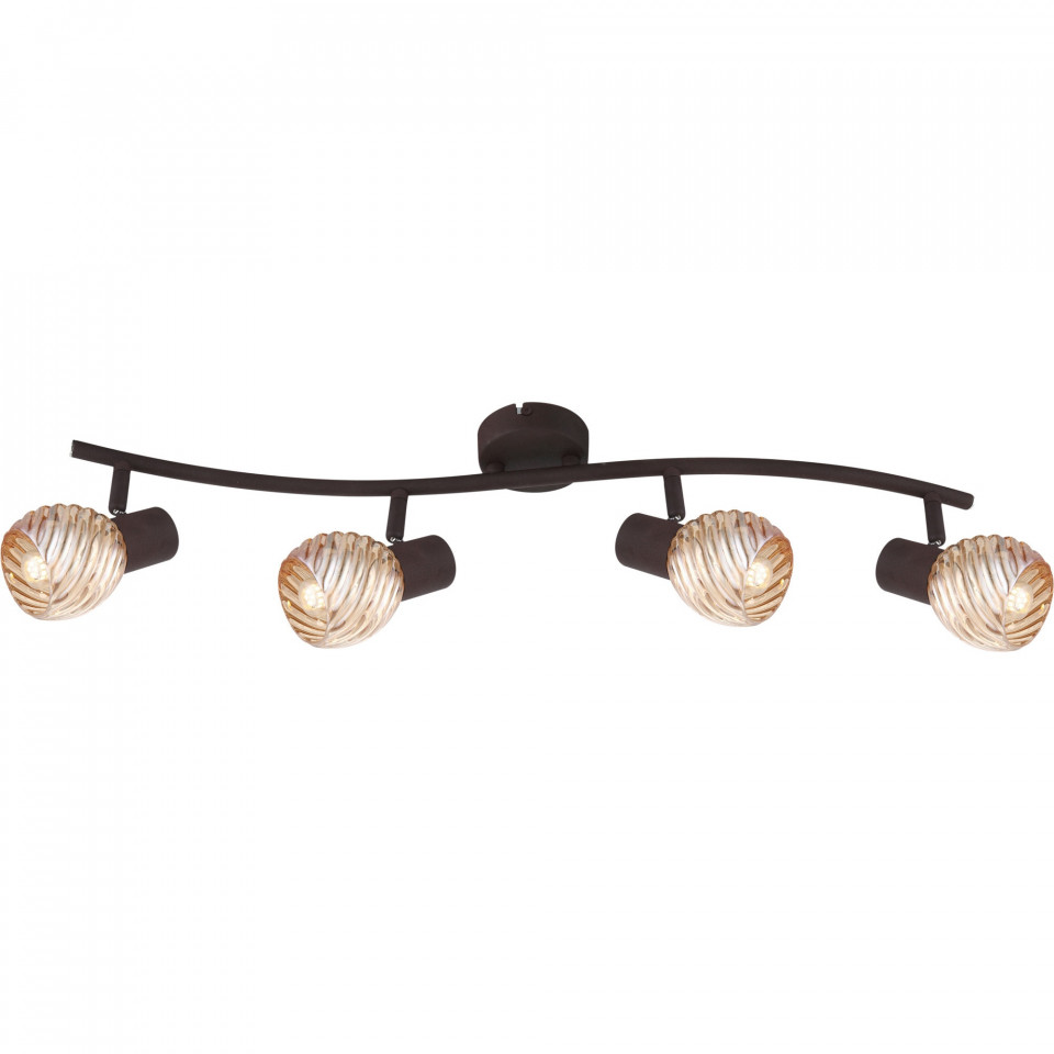 [Lichidare stoc]Spot Becky 54644-4O, 4xE14, negru+crem, IP20, Globo Lighting