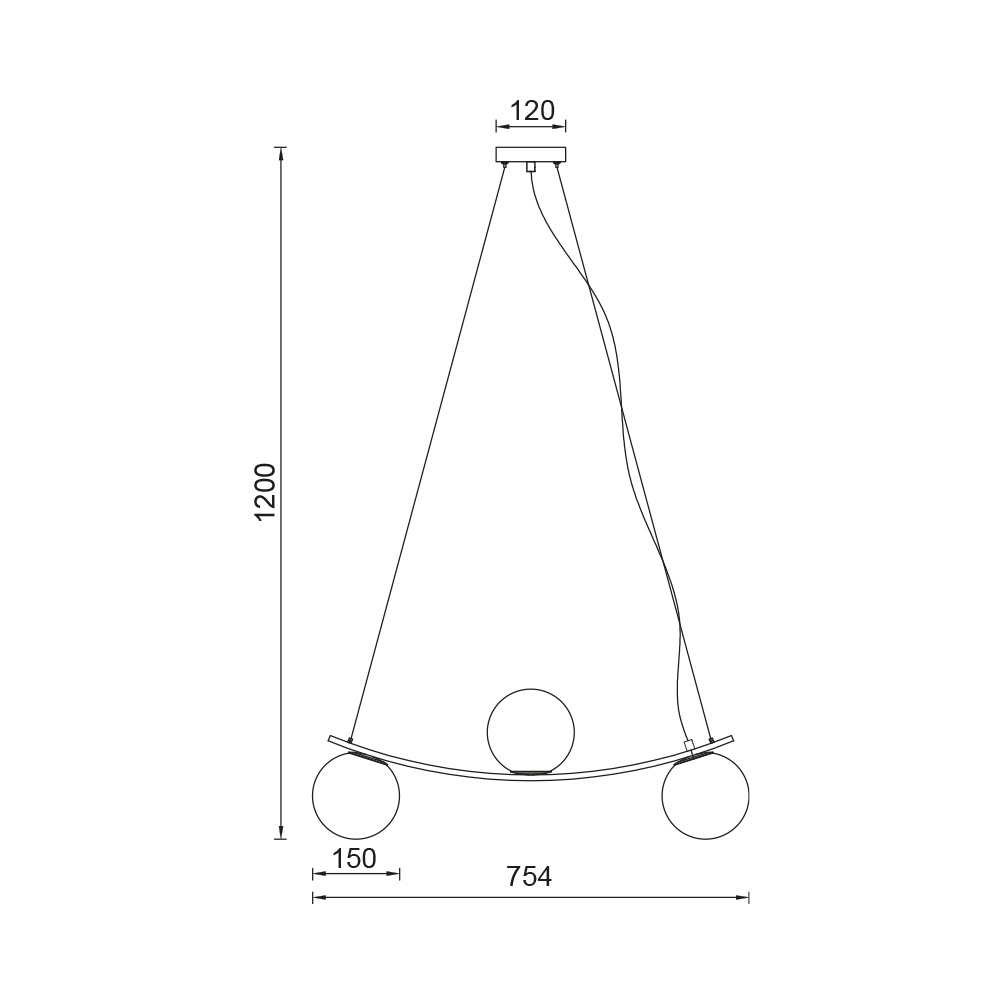 Lustra BR-BV01-00116, 3xG9, negru+alb, IP20, Braytron