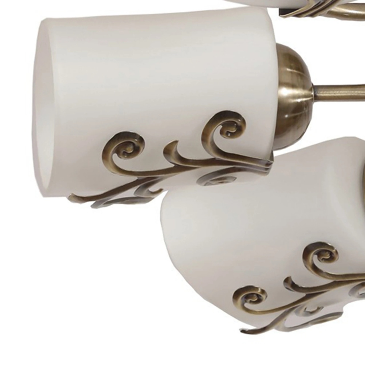 Lustra Fantasy KL106009, 6xE27, bronz si alb opal, stil clasic, IP20 - imagine 3