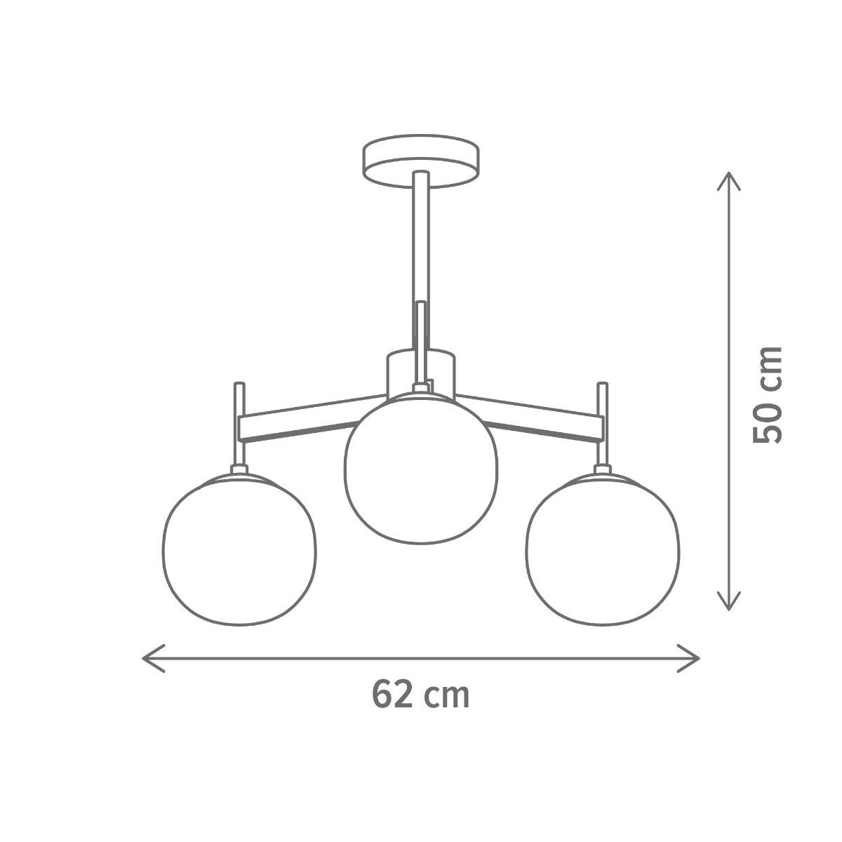 Lustra Impressive 3, 3xE27, aurie, Klausen