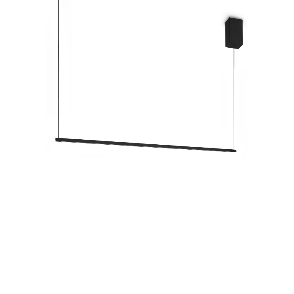 Lustra LED Essence Square 19W, lumina calda (3000 K), 1410lm, IP20, neagra, Ideal Lux