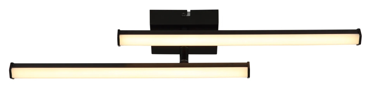 Lustra LED Kirina, 2 brate, 12W, 860 lm, lumina calda (3000 K), IP20, negru mat/opal, Globo Lighting - 2 | YEO