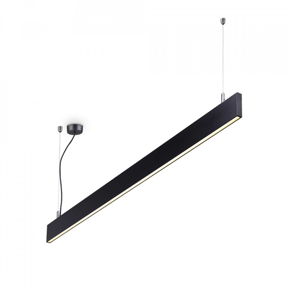 Lustra LED Linus 268217, 34W, 3850lm, lumina neutra, IP20, neagra, Ideal Lux