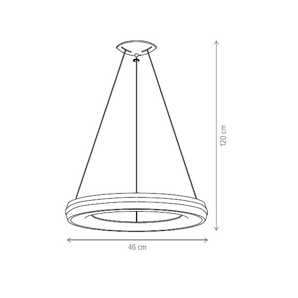 Lustra LED Striped KL151041, 100W, 7000lm, lumina calda+neutra+rece, IP20, alba, Klausen