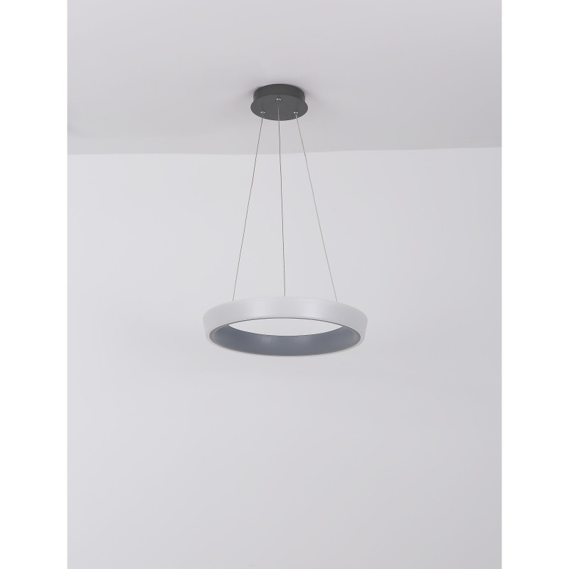 Lustra LED Tabano 48272H-36, cu telecomandă, dimabila, 36W, 2180lm, lumina calda+neutra+rece, IP20, alba, Globo Lighting