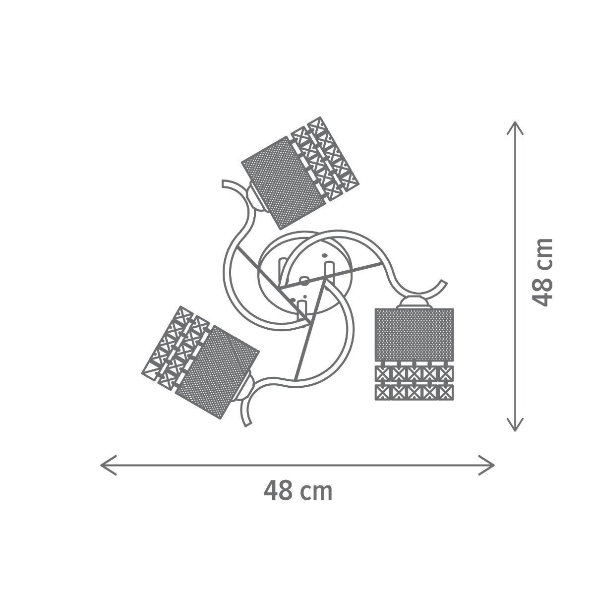 Lustra Lustros PL3, 3xE27, neagra, Klausen