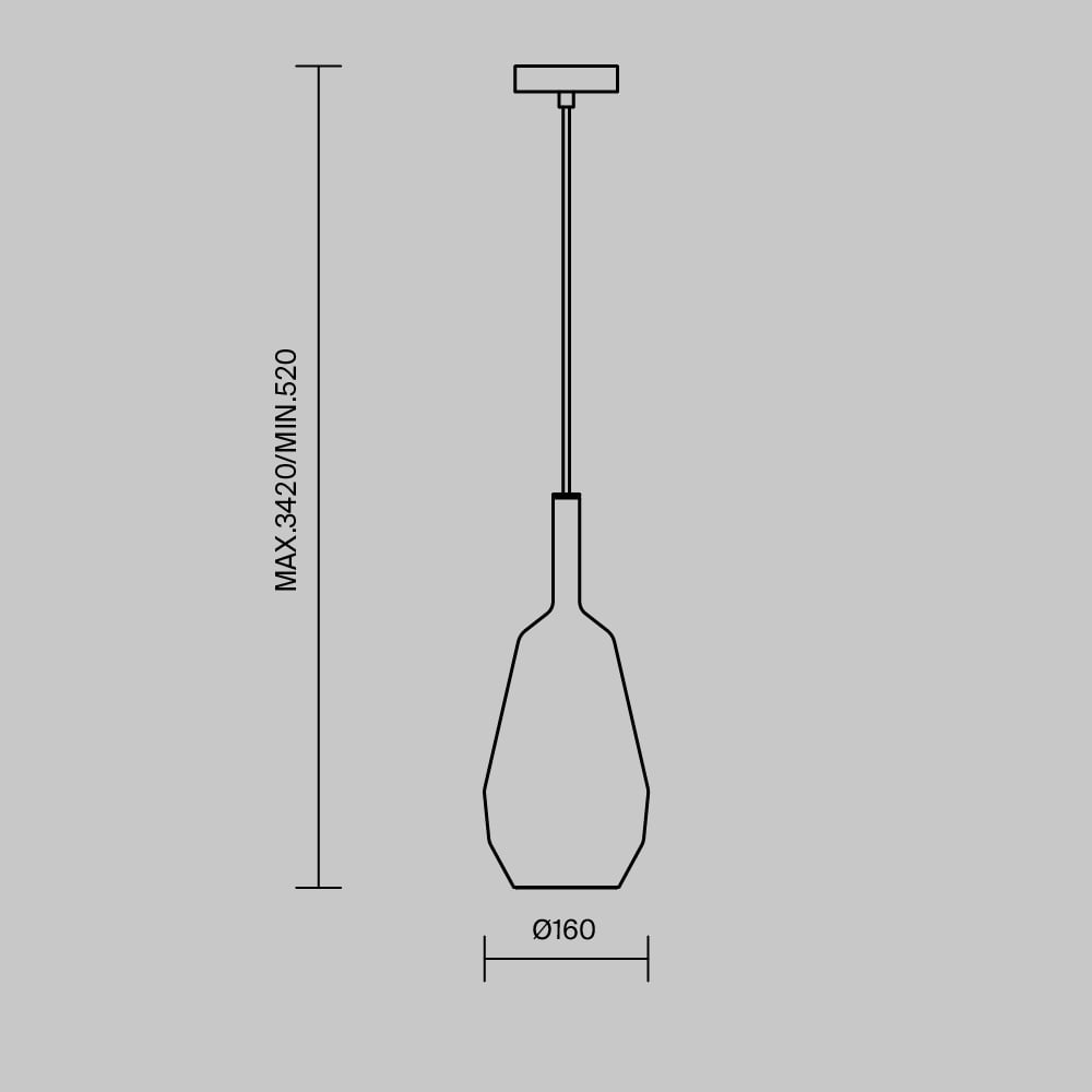 Pendul Duality MOD271PL-01B9, 1xE27, negru+maro, IP20, Maytoni