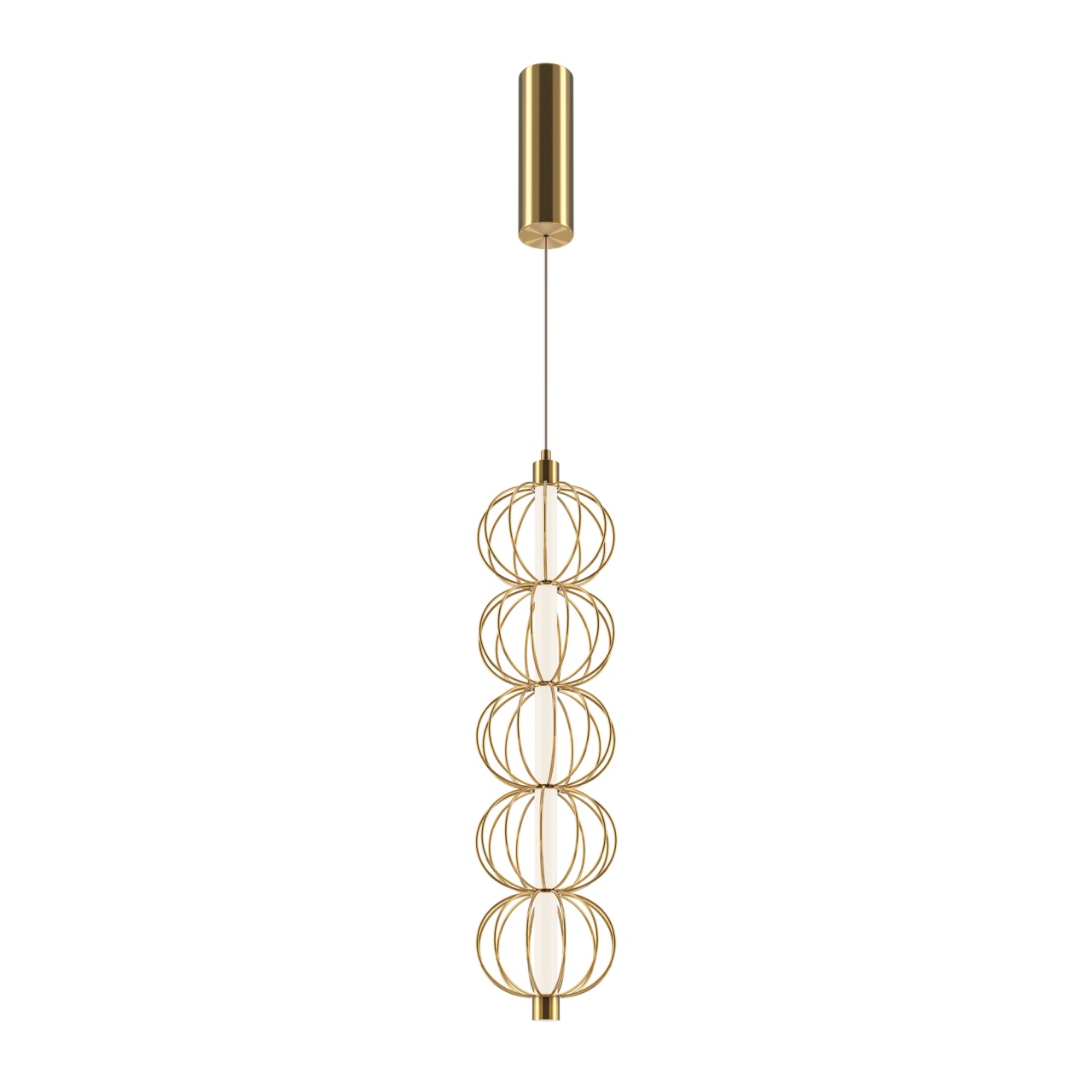 Pendul LED Golden Cage MOD216PL-L10G3K, 17W, 1050lm, lumina calda, IP20, auriu, Maytoni