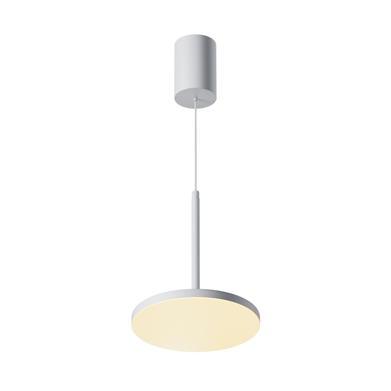 Pendul LED Plato P076PL-L12W3K-W, 12W, 790lm, lumina calda, IP20, alb, Maytoni