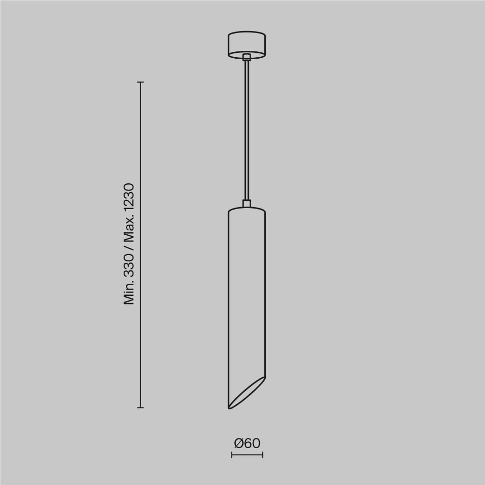 Pendul Lipari P044PL-01-30GU10-B, 1xGU10, negru, IP20, Maytoni