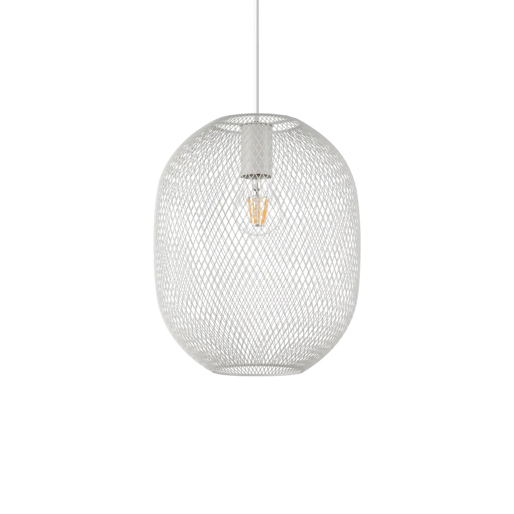 Pendul Net D24, 1xE27, IP20, alb, Ideal Lux
