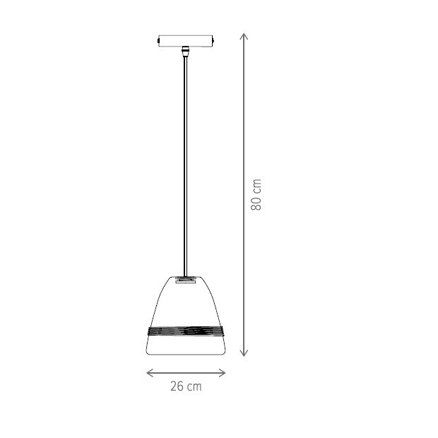 Pendul Real LY-3330, 1xE27, maro+negru+gri, IP20, Klausen