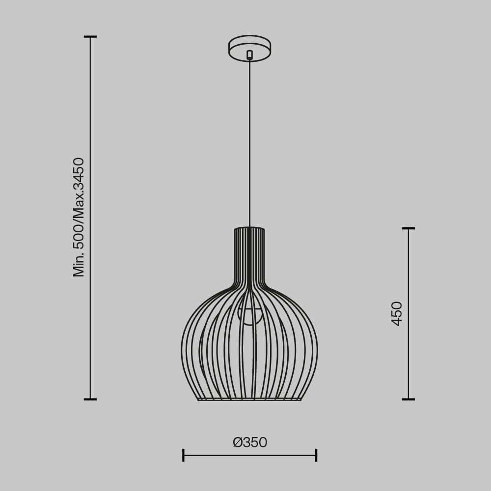 Pendul Roots MOD194PL-01W, 1xE27, negru+bej, IP20, Maytoni