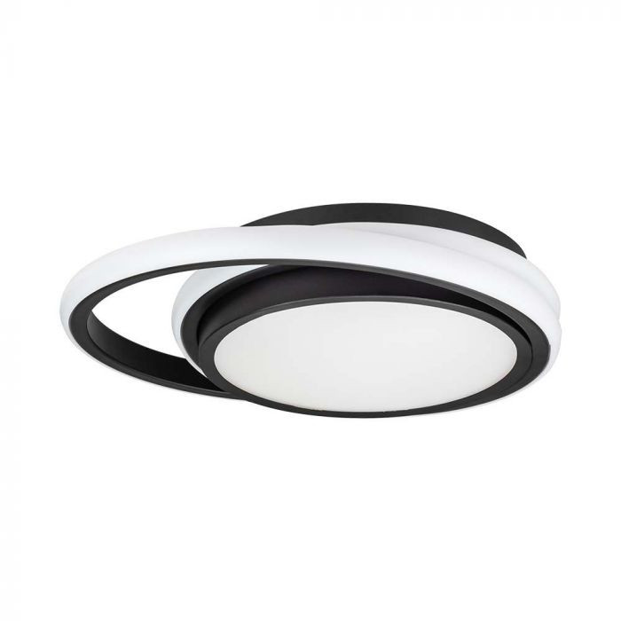 Plafoniera LED 6920-VT, rotunda, 38W, 4050lm, lumina neutra, IP20, neagra, V-Tac