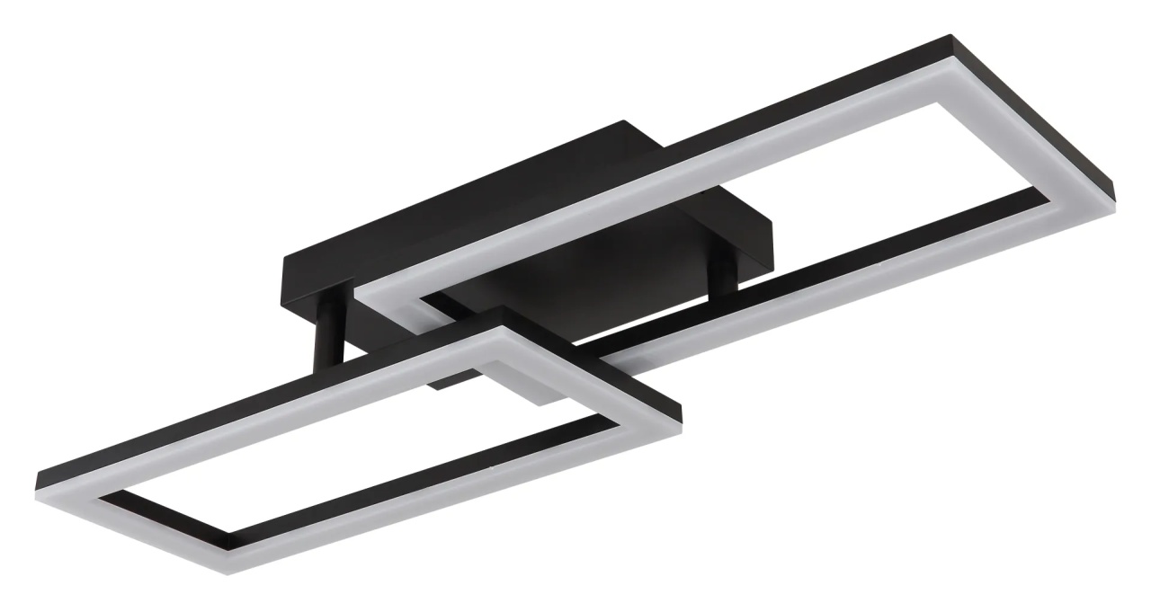 Plafoniera LED dreptunghiulara Sapena, 20W, 1450lm, lumina neutra(4000 K), IP20, negru/opal, Globo Lighting - 1 | YEO