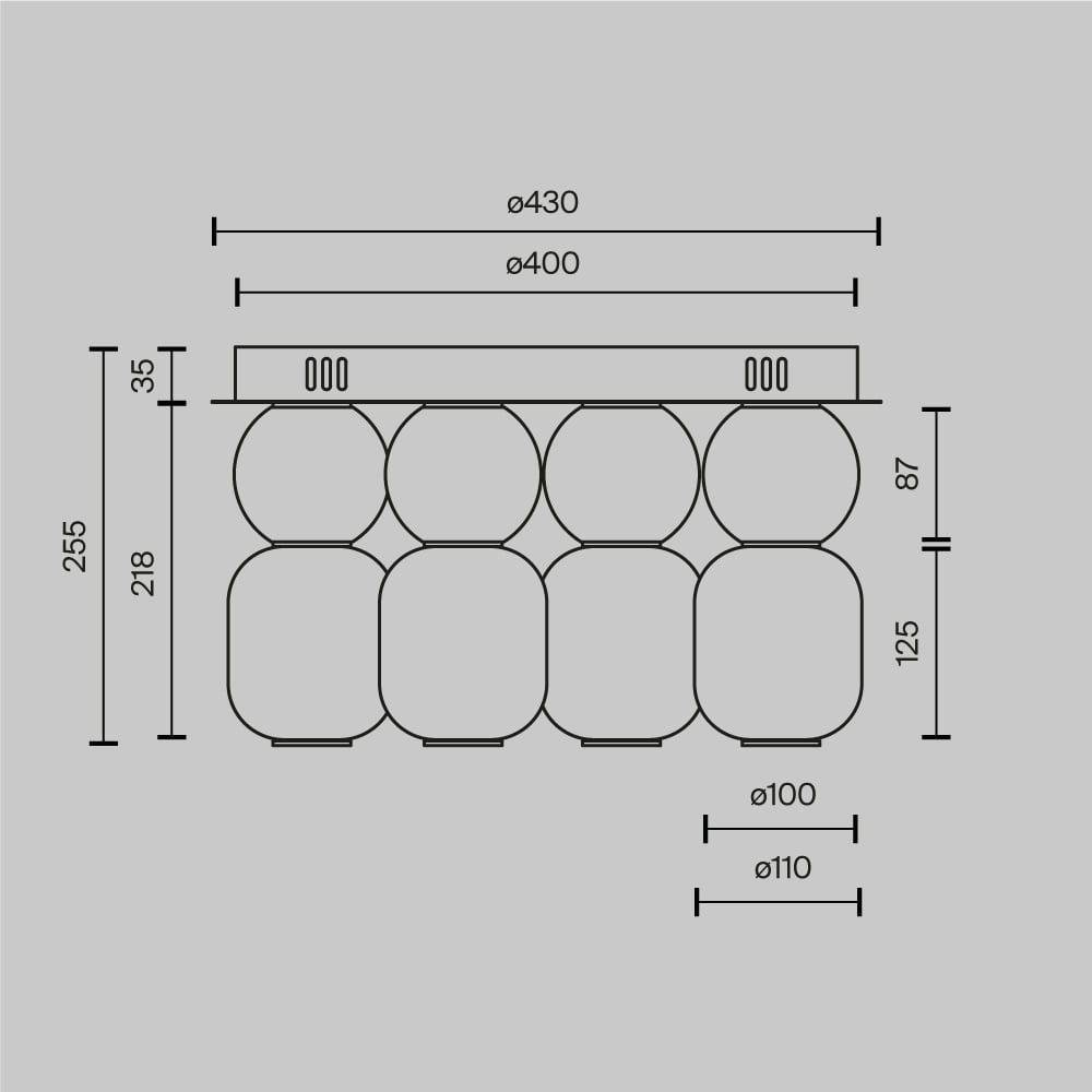 Plafoniera LED Drop MOD273CL-L60G3K, 60W, 7000lm, lumina calda, IP20, crom, Maytoni - 3 | YEO